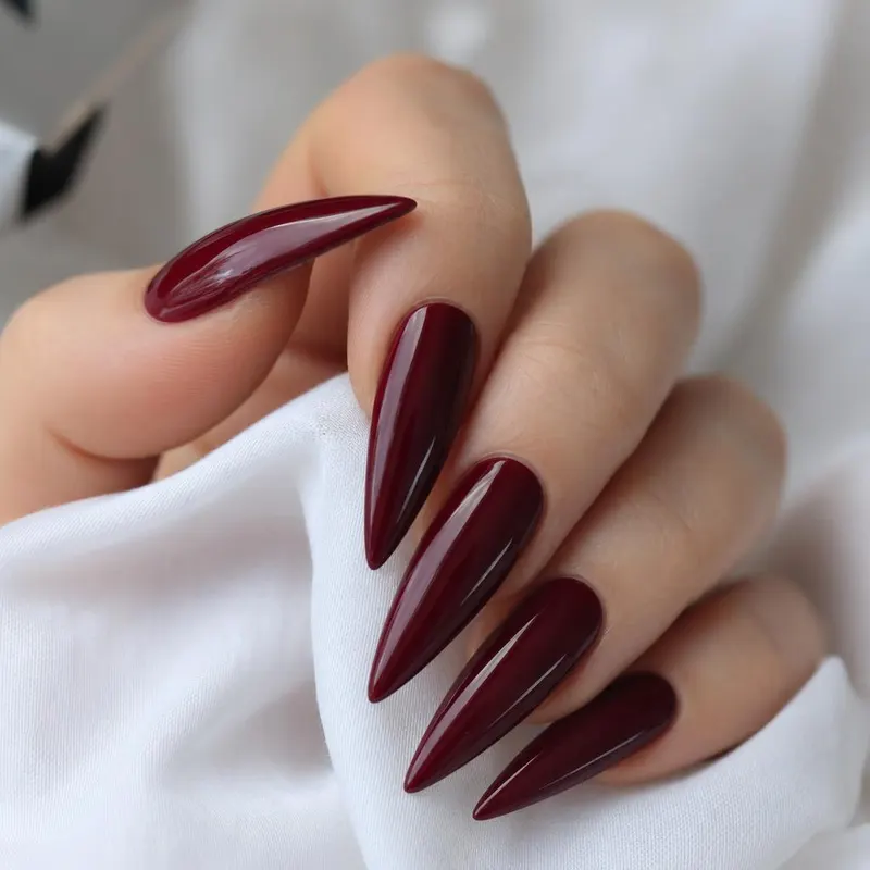 Burgundy stiletto — FiberTech system